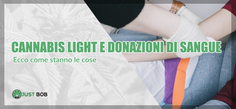 Cannabis light e donazioni del sangue