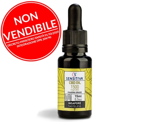 Flacone Olio di CBD da 15 ml al 10% - Sensitiva