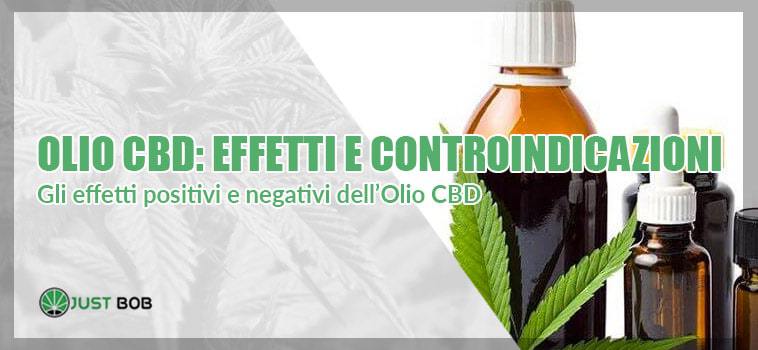 Olio CBD effetti e controindicazioni - JustBob