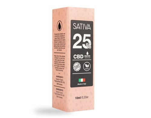 Confezione Olio di CBD da 10 ml al 25% - Sativa