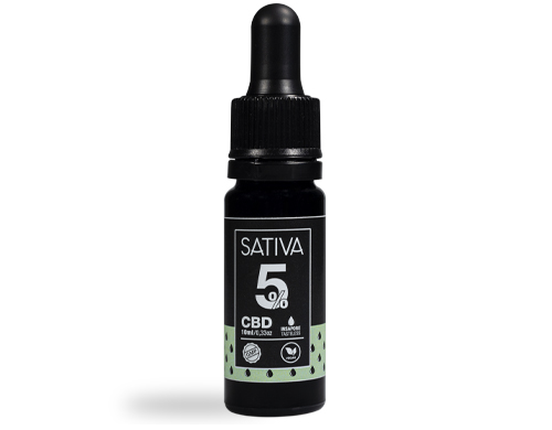 Flacone Olio di CBD da 10 ml al 5% - Sativa