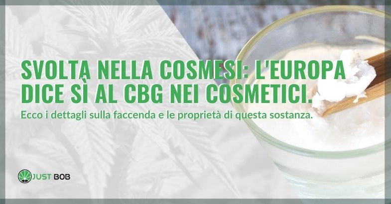 CBG approvato come cosmetico