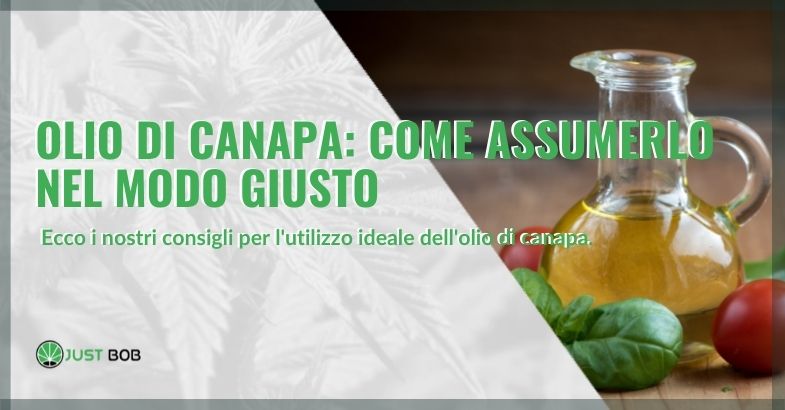 olio di canapa come assumerlo