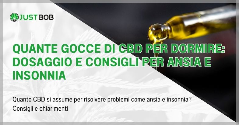 Quante gocce di CBD per dormire: dosaggio e consigli