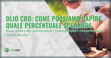 Olio di CBD: con quale percentuale sceglierlo?