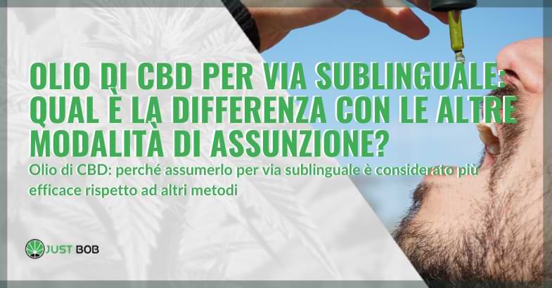 olio di cbd per via sublinguale