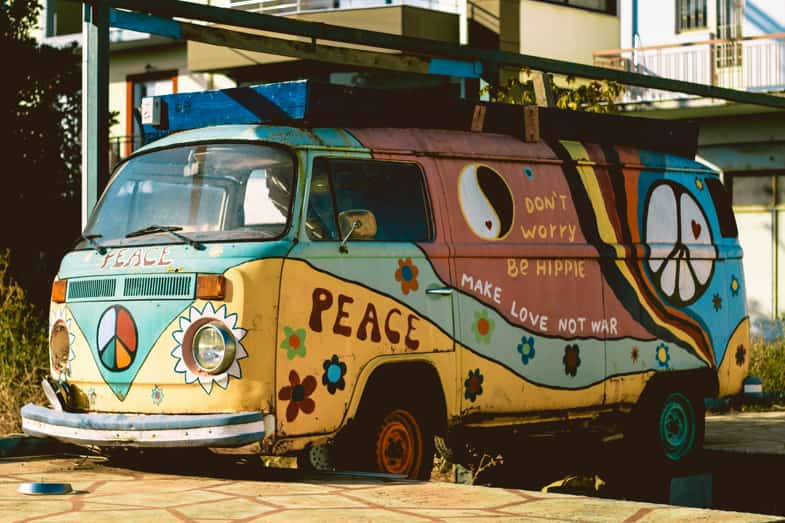 Pullmino colorato hippie in tipico stile anni '60-'70 | Justbob